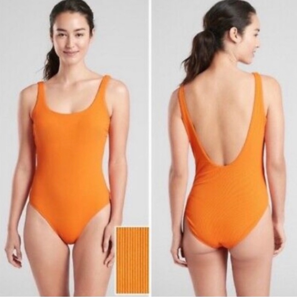 Athleta Cloudbreak Ribbed One Piece Swimsuit size L